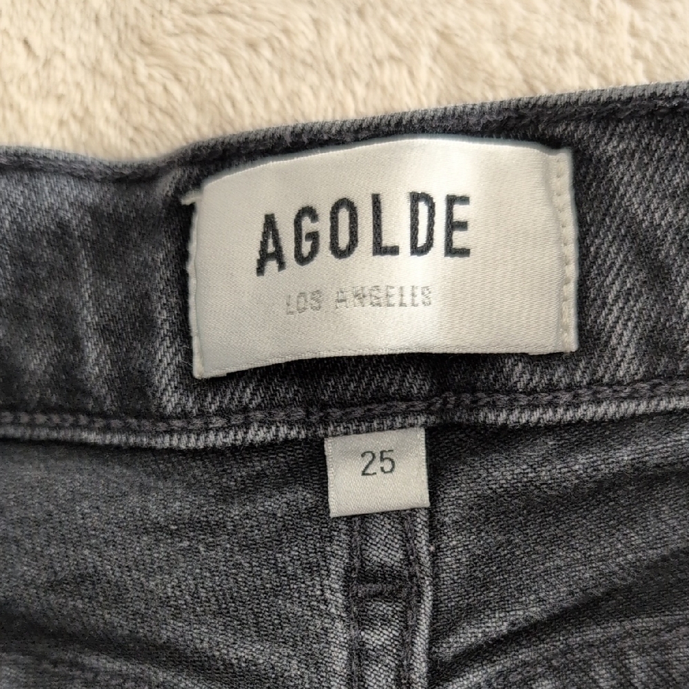 Agolde Women's Nico Black Skinny Jeans, Size 25 - Picture 4 of 10